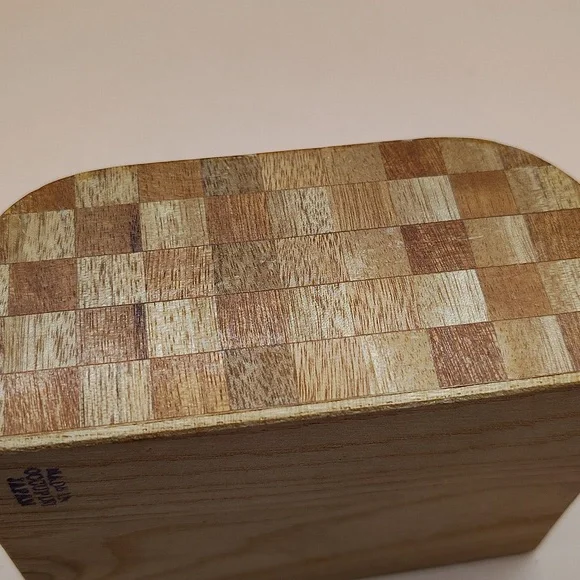 Vintage SCOTTY DOGS Inlaid Wood Case With Rolltop Articulated Lid JAPAN - Picture 8 of 8